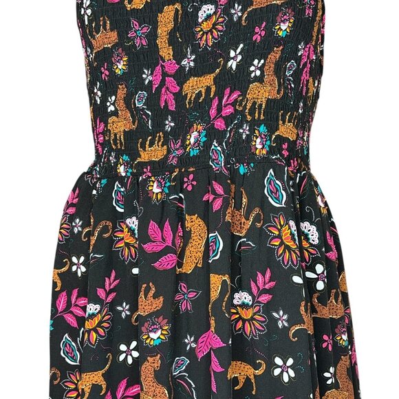 TORRID Midi Challis One-Shoulder Dress Size 4x Leopard Floral Print Stretch - Picture 4 of 16